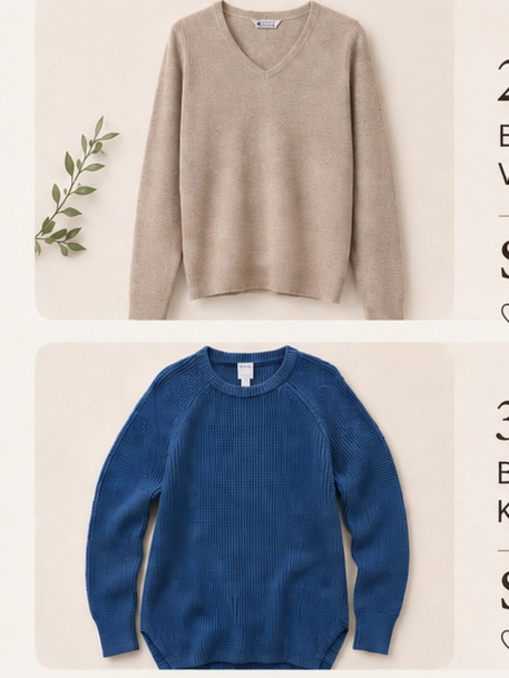 Two sweaters/ Cozy 2-Piece Clothing Bundle 🤍